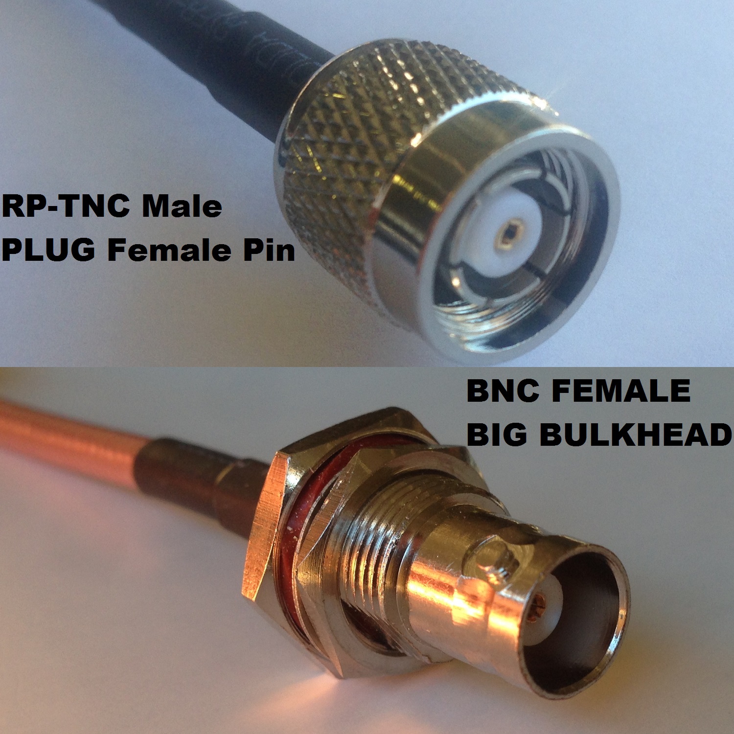 RG316 RPTNC MALE to BNC FEMALE BIG BULKHEAD Coaxial RF Cable USAUS eBay
