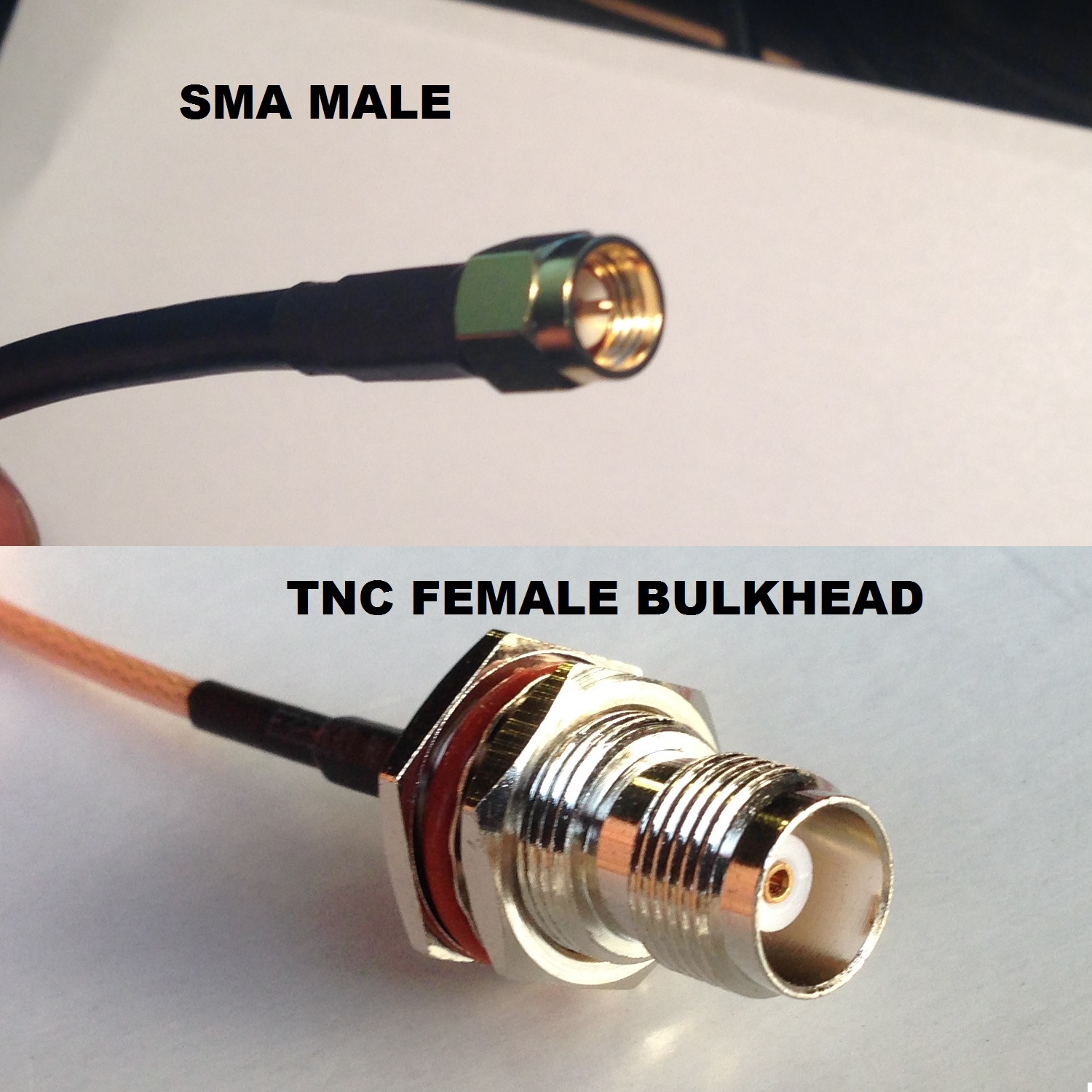 RG316 RP-TNC MALE to F FEMALE Coaxial RF Cable USA-US
